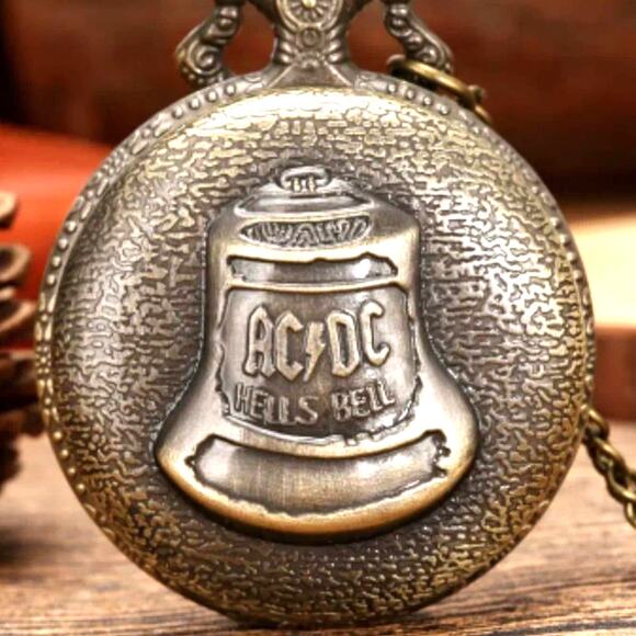 AC/DC Pocket Watch Hells Bell 80's Men's Birthday Christmas Valentines Gift NEW